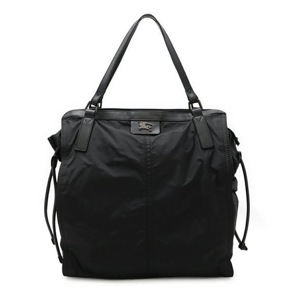 BURBERRY Tote Bag Shoulder Nylon Leather Black - Picture 1 of 10